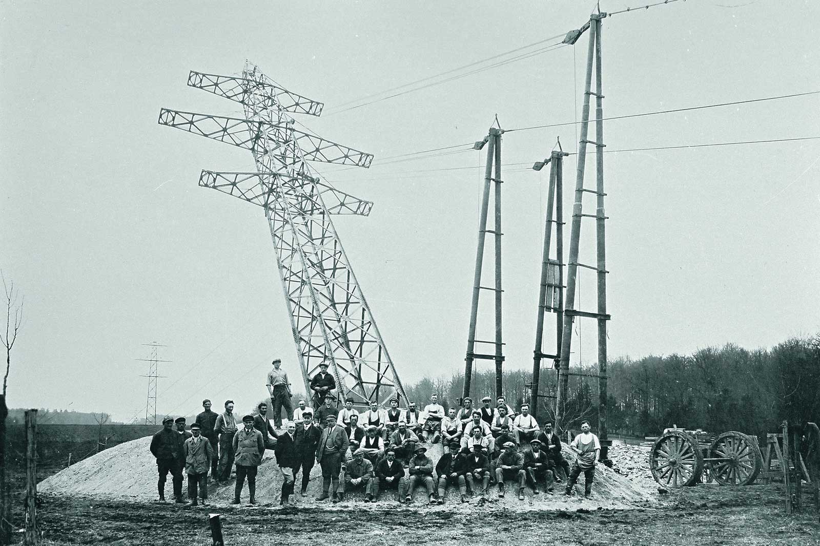 Bau der Nord-Süd-Leitung, um 1928